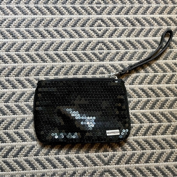 Express black sequin wristlet - Picture 2 of 5